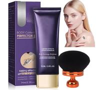 Dandin Body Coverage Perfector, Leg Makeup, All over Complexion Perfector with Extra Large Body Makeup Brush, Tattoo Cover up Cream Waterproof, Long Last Leg Foundation for Women