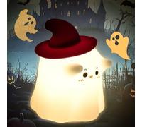 Dandin Ghost Silicone Lamp,Ghost Lamp,Cute Night Light for Kids, Magician Silicone Nightlight,Touch Control Nightlights,Children's Night Lights for Bedroom USB Rechargeable,Decoration for Girls Boys