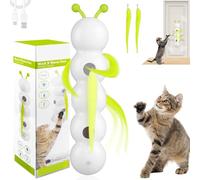 Dandin Smart Cat Toys, Interactive Cat Toy Self-Employment, Smart Motion Pet Toy with Worm Design, Wall & Window Mounted Cat Toy for Small Medium Cats