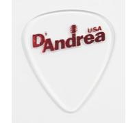 D'Andrea Clear Acrylic Picks 351 Shape 6 Pieces Pick Pack, 1.5 mm