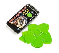 D'Andrea Snarling Dog Brain Nylon Guitar Picks 12 Pack with Tin Box (Green, 0.53mm)