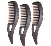 Dandruff Comb Self-cleaning, Scalp Care Massage Energy Comb, Plastic Wide Hollow Tooth Button, scalp cleansing dandruff-free, hollow tooth hairbrush for women to remove (3Pc)