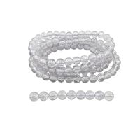 DandS ltd Crackle Lampwork Glass Beads for Jewelry Making, Ice Quartz, Vibrant DIY Bracelets, Necklaces, Earrings, Beading Supplies & Craft Kits for Handmade Jewelry, 80pcs 0.39 inch (10mm), #J285-10