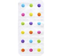 Dandy Dots Non Slip Baby Bath Mat Colourful Bubble Bath Mat & Shower Mat Safety Kids Bath Mat Plastic Bath Mat with Skid Resistant Suction Cups,