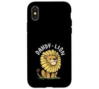 Dandy Lion Pun Cute Dandelion Lion Cartoon Case for iPhone X/XS