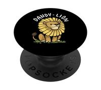 Dandy Lion Pun Cute Dandelion Lion Cartoon PopSockets Adhesive PopGrip