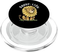 Dandy Lion Pun Cute Dandelion Lion Cartoon PopSockets PopGrip for MagSafe