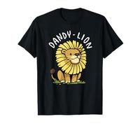Dandy Lion Pun Cute Dandelion Lion Cartoon T-Shirt