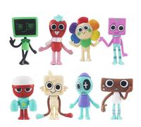 Dandy Mini Figures Set, Dandy Cake Toppers Birthday Party Supplies Cupcake Game Figurines Birthday Party Cake Decoration Supplies for Party Decoration Supplies Figures Decoration Accessories 8pcs