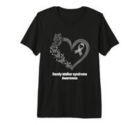 Dandy-Walker Syndrome Awareness Heart Butterfly Premium T-Shirt