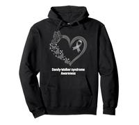 Dandy-Walker Syndrome Awareness Heart Butterfly Pullover Hoodie