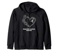 Dandy-Walker Syndrome Awareness Heart Butterfly Zip Hoodie