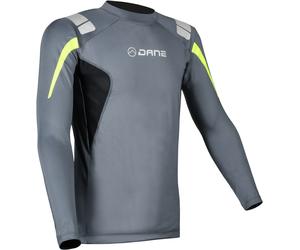 DANE Long-Sleeved Functional Shirt, grey-yellow, size XL for Men