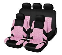 DANETI Car Seat Cover, for Nissan Juke 2019-2022 Polyester fabric Seat Cover Breathable Waterproof NonSlip Full Set Seat Covers Accessories,Pink