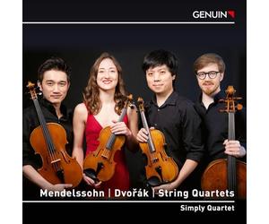 Danfeng Shen; Antonia Rankersberger; Xiang Lyu; Ivan Valentin Hollup Roald; Simply Quartet - Felix Mendelssohn; Antonin Dvorak: String Quartets