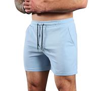Danfiki Men's Running Shorts Waffle Elastic Waist Drawstring Workout | waffle,breathable,holiday, vacation,work, office, jogging, running, sports, workout, street casual, lounging,superdry,bermuda