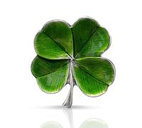 DANFORTH Pewter Four Leaf Clover Lapel Pin | Handcast Shamrock Pins | Made in USA by Vermont Artisans | St Patricks Day Lapel Pins | 0.75 Inch Lapel Pin for Men | Classic Lucky Irish Souvenir
