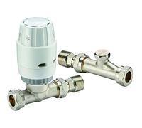 Danfoss 013G600300 White/Chrome RAS-C2 Straight Radiator Thermostat
