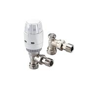 Danfoss 013G6005 RAS-C2 Combi TRV with LOCKSHIELD 15mm for Two-Pipe Domestic Heating Systems-Flow Selectable, High Accurate Temperature Control-Bi-Directional Valve (White)