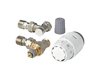 Danfoss 013G6006 RAS-C2 Combi TRV with LOCKSHIELD Valve 10mm for Two-Pipe Domestic Heating Systems - Flow Selectable, High Accurate Temperature Control - Bi-Directional Valve (White)