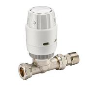 Danfoss 013G605100 White/Chrome RAS-C2 Straight Radiator Thermostat