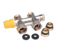 Danfoss Connection Fitting VHS-UN Radiator R 1/2, Through, Nickel Plated