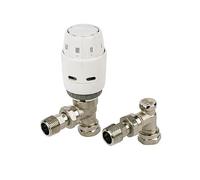 Danfoss RAS-C2 Angled Thermostatic Radiator Valve Pack 10mm - White 013G600600