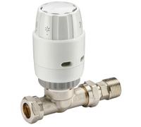Danfoss 013G605100 White/Chrome RAS-C2 Straight Radiator Thermostat