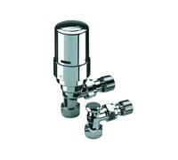 Danfoss Ras-D2 8/10/15mm Reversible Angled Thermostatic Radiator Valve & Lockshield Liquid Sensor Pack 013G601600