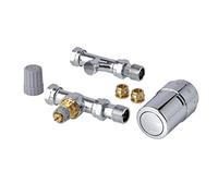 Danfoss RAS-D2 Sensor Radiator Thermostats Bundled with RA-FS 15mm Bi-Directional Straight Valve and Fittings - Maximum User Flexibility, Easy Installation (Chrome)