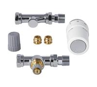 Danfoss Ras-D2 Trv Combi Sensor Set White Sensor Chrome Straight, 10/15 mm