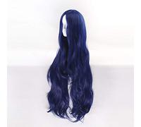 Danganronpa V3 Dangan Ronpa Killing Harmony Shirogane Tsumugi 100cm Wavy Blue Synthetic Hair Heat Resistant Cosplay + Wig Cap