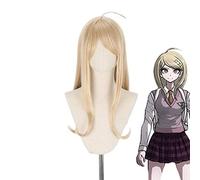 Danganronpa V3 Kaede Akamatsu Wig Cosplay Gold Mixed 70Cm Long Hair Heat-Resistant Synthetic Hair Party Role Play Costume Wigs Mz-1416