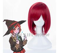 Danganronpa V3 Killing Harmony Yumeno Himiko Wine Bangs Bob Anime Cosplay Hair Wig L