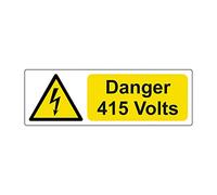 Danger 415 Volts Label Roll of 250 Self Adhesive 75mm x 25mm