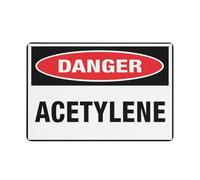 Danger Acetylene Chemical Hazard Warning Notice Sign, 12 X 8 In