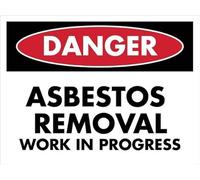 Danger Asbestos Removal Warning Metal Sign Tin Signs Aluminum Plaque for Outdoors Use Yard Farm Fence Home Wall Decor 8x12 inch