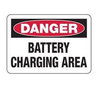 Danger Battery Charging Area Signs Safety & Compliance Signs/OSHA & ANSI Compliant Safety Signs/Warehouse Safety Signs/Forklift Traffic & Battery Charging Signs Metal Sign Tin Sign 12x16 Inch