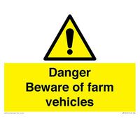 Danger Beware of farm vehicles Sign - 200x150mm - A5L