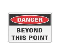Danger Beyond This Point Safe Sign, Signs Outdoor, 12 X 8 In, Sign For Home, Business, Driveway Alert