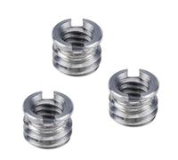 Danger Buddies 1/4"-20 Female to 3/8"-16 Male Screw Adapter Reducer Bushing Converter for DSLR Camera Camcorder Tripod Monopod Ball Head Ballhead Video Light Stand (3 Pieces)