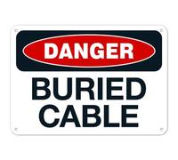 Danger Buried Cable OSHA Sign Facility Signs Metal Safety Sign NO.27832 Metal Safety Tin Sign 8x12 Inch - Clear Warning for Home & Business Use