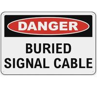 Danger Buried Signal Cable Metal Tin Sign Aluminum Warning Signs For Indoor & Outdoor Yard Lawn Sign Home Decor 8x12 inch