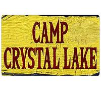 Danger Camp Crystal Lake, Home of A Serial Killer Vintage Metal Sign, Printed Aluminium Sign, 8" x 12"