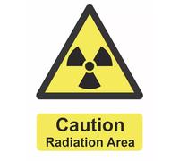 Danger Caution Radiation Area Warning Health & Safety Sign Self Adhesive Sticker A4 297mm x 210mm*