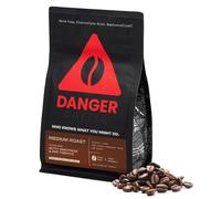 Danger Coffee by Dave Asprey, Remineralized, Mold Free & Lab Tested Whole Bean Coffee, Medium Roast, 10.9 Ounce