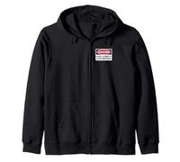 Danger Come closer at your own Risk Warning Sign Zip Hoodie