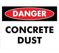 Danger Concrete Warning Metal Sign Tin Signs Aluminum Plaque for Outdoors Use Yard Farm Fence Home Wall Decor 8x12 inch