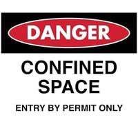 Danger Confined Space Entry By Permit Only Retro Metal Warning Metal Sign Tin Signs Aluminum Plaque for Outdoors Use Yard Farm Fence Home Wall Decor 8x12 inch