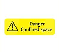 Danger Confined Space Sign,Metal Tin Sign Safety Informative Sign With Symbols Great For Home Office Business 4×16 Inch
